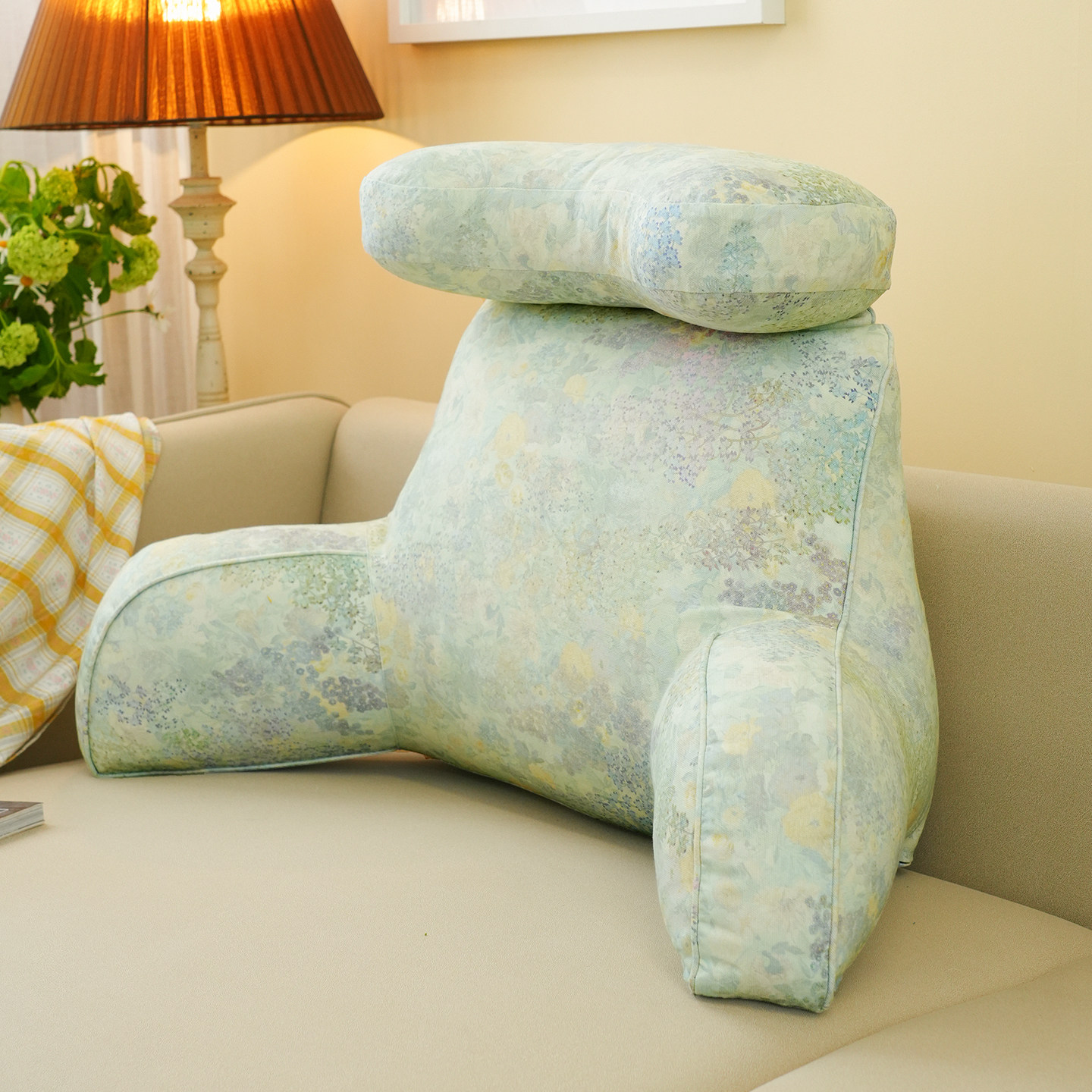 Yangchun town bedside cushion soft bag large backrest bedroom tatami waist protector sofa bay window neck pillow removable and washable