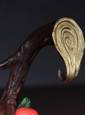 名利双收全铜荔枝红利摆件