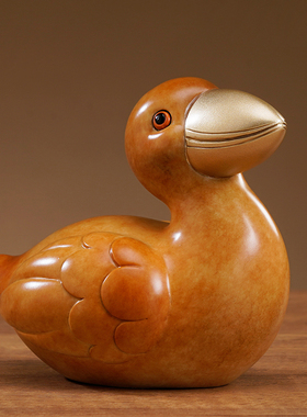 《鹈鹕》铜摆件客厅家居桌面装饰品送礼物情绪稳定可爱解压治愈系