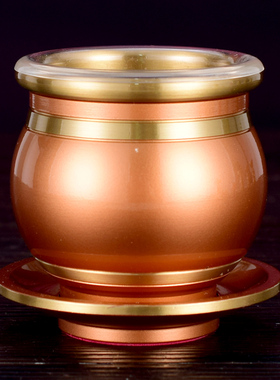 全黄铜佛前供杯观音圣水杯