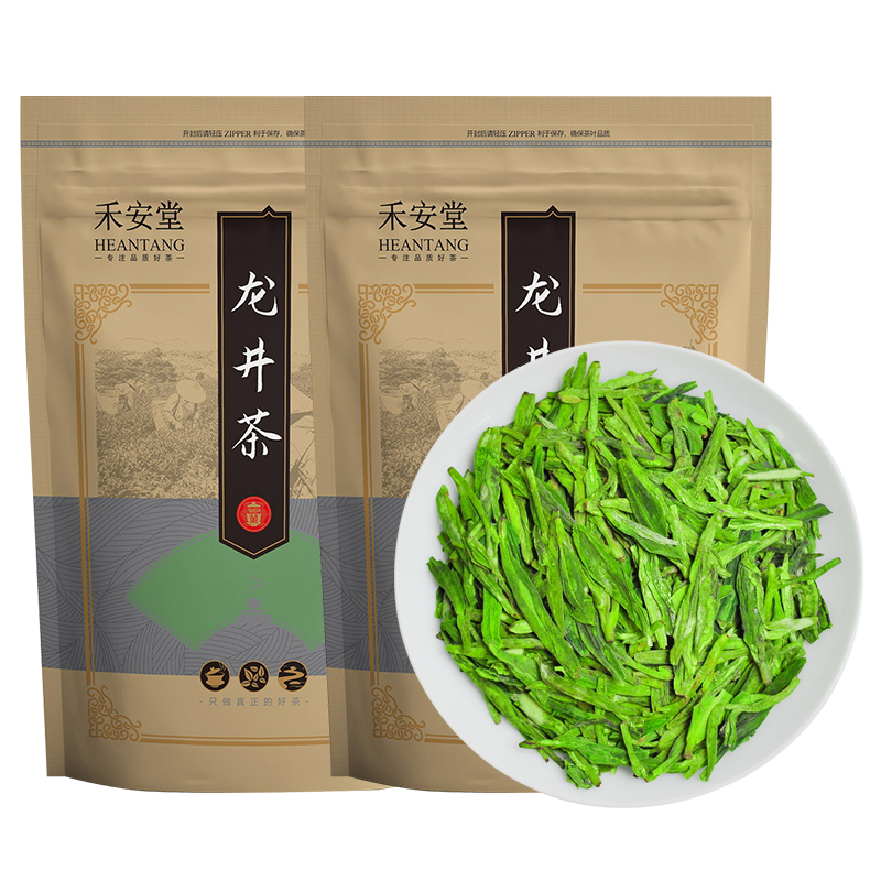 【买一斤送半斤】禾安堂绿茶茶叶自己喝2024新茶龙井春茶共750g