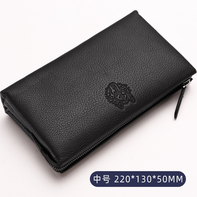 七匹狼男真皮官方旗舰店中年手夹包 septwolves赤古男士包袋