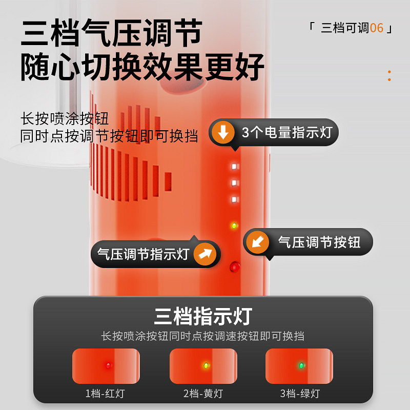 电动喷漆枪小型家具补漆修复喷枪充电式锂电喷笔气罐手办模型彩绘,淘宝优惠券,粉丝福利购,淘宝优惠卷