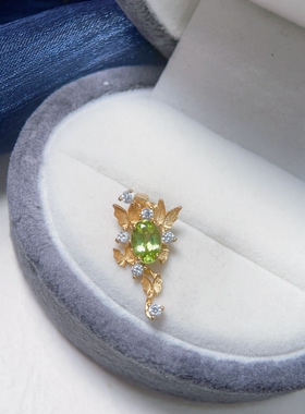 4.7【橄榄石透辉石吊坠】s925纯银吊坠项链女橄榄透辉礼物饰品