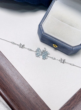 【蓝水翡翠合集】s925纯银翡翠手链耳钉葫芦小花叶子四叶草女礼物