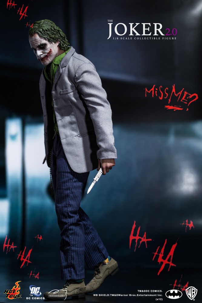 HotToys HT 1/6 DX11蝙蝠侠黑暗骑士小丑2.0 Joker希斯莱杰-图3