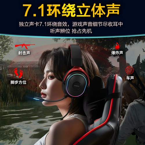 Компьютерная гарнитура Wrangler Cable Game E-Sports Special 7.1 Hearset USB с микрофоном Two-в-одном