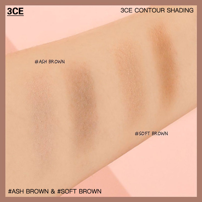 韩国3CE新品双色修容CONTOUR SHADING侧影鼻影修容灰棕/ASH BROWN - 图2