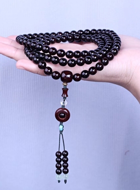 时来运转吊坠小叶紫檀木潮流饰品