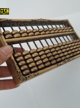 大号算盘实心铜算盘精打细算防漏财摆件 铜器铜雕礼品铜饰品定做