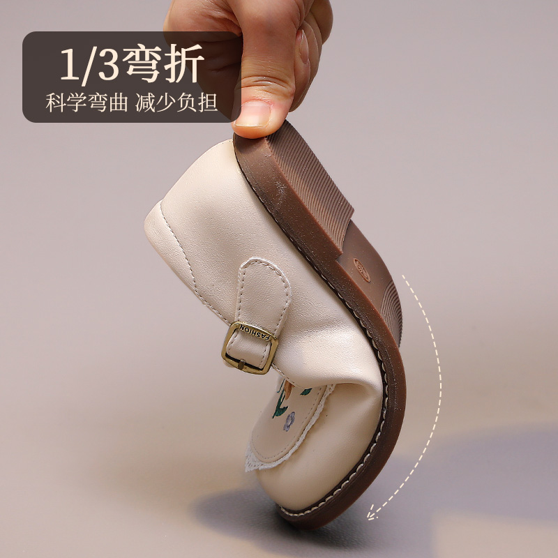 舞玛女童鞋子儿童公主鞋2024新款女孩春夏季软底小皮鞋中国风单鞋 - 图1