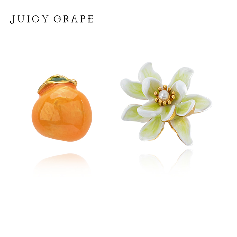 Juicy Grape珐琅柑橘栀子花手链女法式淡水珍珠轻奢小众精致手饰-图1