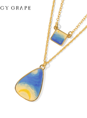 JuicyGrape星月夜双层项链