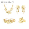 JuicyGrape flower bloom necklace bracelet ring bracelet jewelry set girlfriend birthday gift
