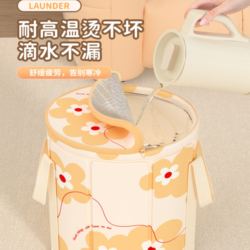 过小腿家用泡脚桶2025新款耐高温泡脚袋便携式折叠泡脚盆恒温养生 - 图2