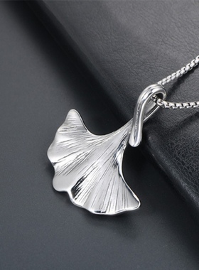 流行个性饰品银杏叶造型吊坠树叶造型项链时尚毛衣链