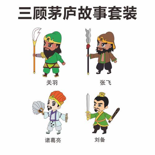 皮影戏手工diy人偶三国故事草船借箭道具 幼儿园表演幕布材料包 - 图1