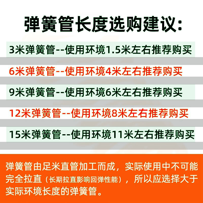 空压机气管枪伸缩弹簧气管软管螺旋PU风管高压打气泵尘吹枪软气管