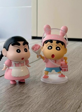 蜡笔小新桌面摆件客厅玄关电视柜小摆件情侣礼物治愈情绪创意礼物