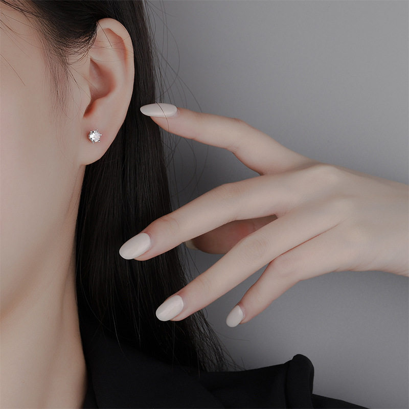 S925纯银莫桑石戒指经典六爪耳钉女气质耳环简约仿真钻耳饰品这款,淘宝优惠券,粉丝福利购,淘宝优惠卷