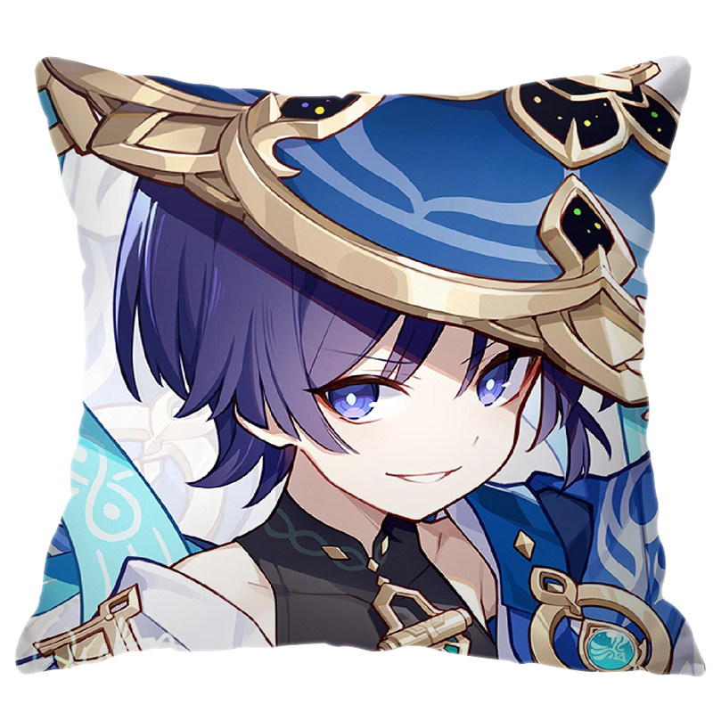原神周边抱枕胡桃散兵雷神纳西妲钟离甘雨魈可莉动漫手办定制枕头