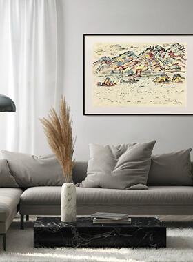 北欧客厅装饰画欧式风景卧室挂画现代简约小众艺术餐厅墙壁摆件画
