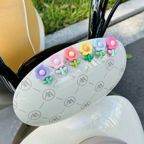 电动车贴纸装饰小配件可爱电瓶车改造立体贴适用爱玛露娜配饰台铃 - 图1