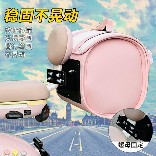 适用爱玛露娜电动车后备箱后置车筐电瓶车配件装饰防水尾箱包雅迪 - 图0