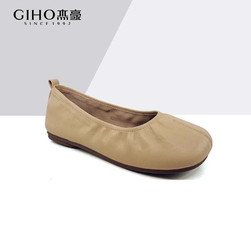 杰豪女鞋2025年秋季新款真皮软底单鞋女小皮鞋舒适百搭蛋卷鞋正品,淘宝优惠券,粉丝福利购,淘宝优惠卷