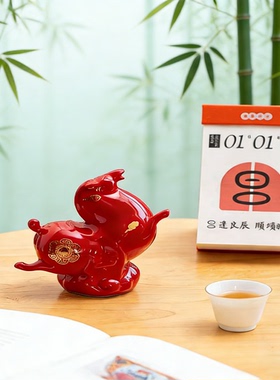 创意陶瓷独角兽可爱桌面摆件