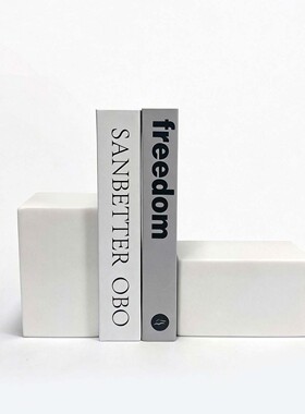 大理石书档书立样板房软装摆件