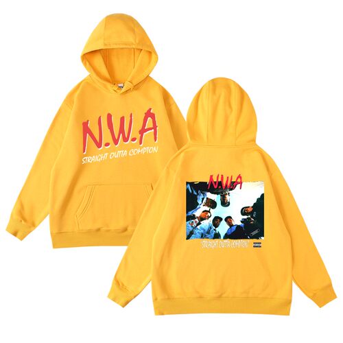宽松秋冬连帽套头卫衣西海岸hiphop嘻哈新说唱RAP匪帮NWA周边skr - 图1