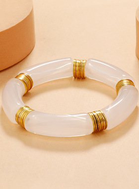 欧美时尚个性新品亚克力弯管手镯