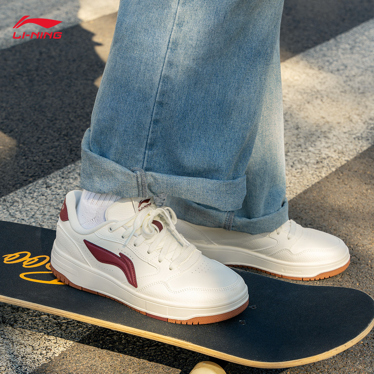 李宁天迹板鞋男鞋2025秋季新款男子学生舒适经典青少年休闲运动鞋 - 图2