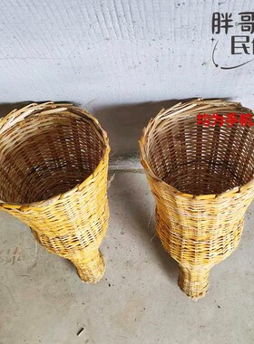 速发民俗老宿件老鱼篓民俗旧货复古饰鱼工具农家乐民物怀旧装捕摆