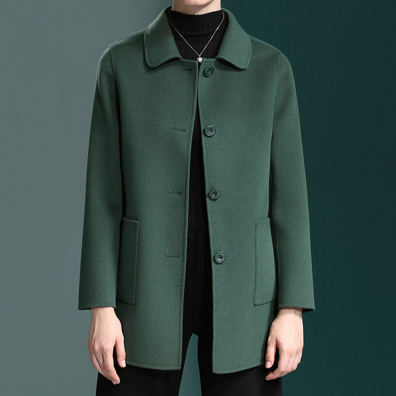 中年双面呢外套2020秋冬羊绒大衣 依香瑞裳服饰中老年女装