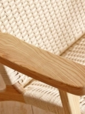 Веревочная сплошная древесина с твердым деревом председателем скандинавского кресла для отдыха японского стиля тихий ветер маленькая квартира ленивый стул