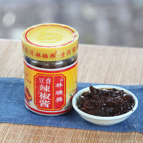 豆香辣椒酱林瑞兴金奖辣椒王烹调拌面拌饭手工农家自制微辣豆瓣酱 - 图1
