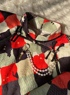 2023新款珍珠压襟 天然蝶贝旗袍汉服西服团扇胸针 古风配饰女礼物