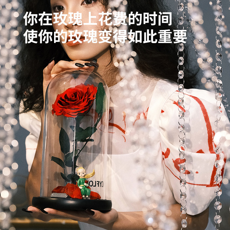 joyflower小王子的玫瑰花永生真花生日毕业礼物520送女生朋友闺蜜
