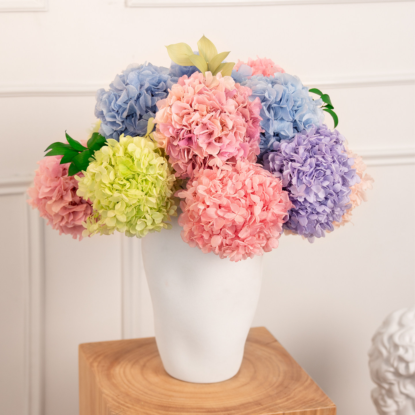 JoyFlower永生花多巴胺绣球花白瓷花瓶用不凋谢鲜花新家新婚礼物,淘宝优惠券,粉丝福利购,淘宝优惠卷