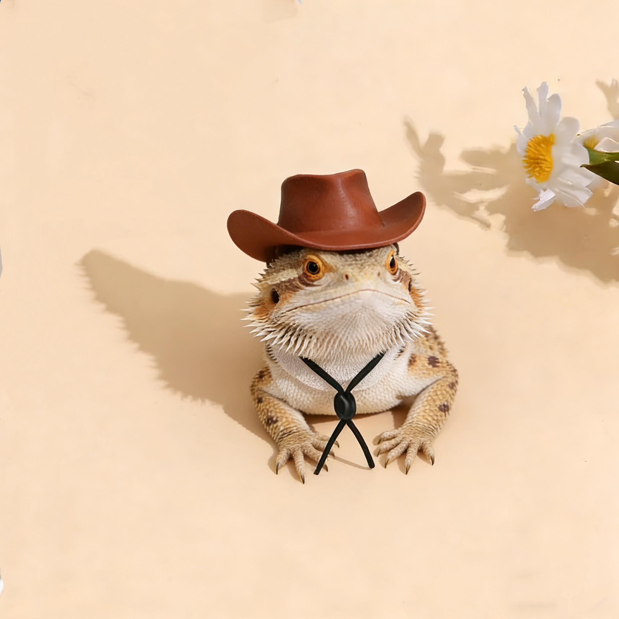 鬃狮蜥蜴帽子礼帽头套头饰爬宠外出变身装装饰牛仔帽造景拍照道具,淘宝优惠券,粉丝福利购,淘宝优惠卷