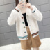 Cô nàng đầu thu 2019 mới lưới áo len cardigan đỏ nữ mùa thu cổ tích đầu mùa thu đan áo khoác nữ thủy triều hoang dã - Đan Cardigan áo cardigan Đan Cardigan