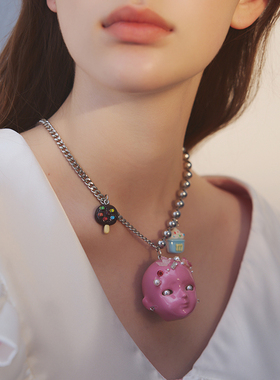 苏心多巴胺女孩项链适合海边沙滩度假旅游拍照的锁骨链蝴蝶结颈链