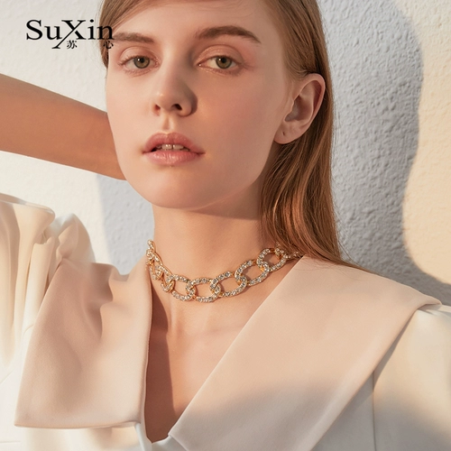 苏心 Модная цепочка до ключиц, европейский стиль, популярно в интернете, коллекция 2021