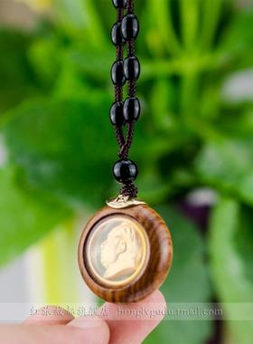 红旅故都复古头像桃木配饰毛衣链