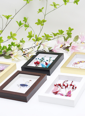 中空标本相框diy衍纸植物干花