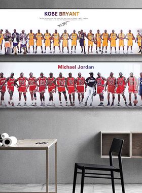 NBA篮球明星挂画男生卧室壁画