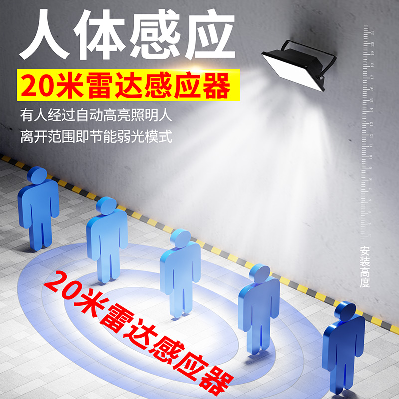 2024新款太阳能户外庭院灯家用10000W防水品牌雷达感应照明灯路灯 - 图0