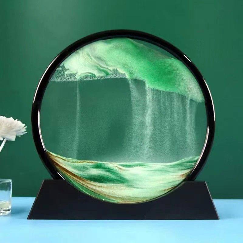 轻奢流沙画摆件创意艺术沙漏装饰品客厅办公室酒柜电视柜家居礼物